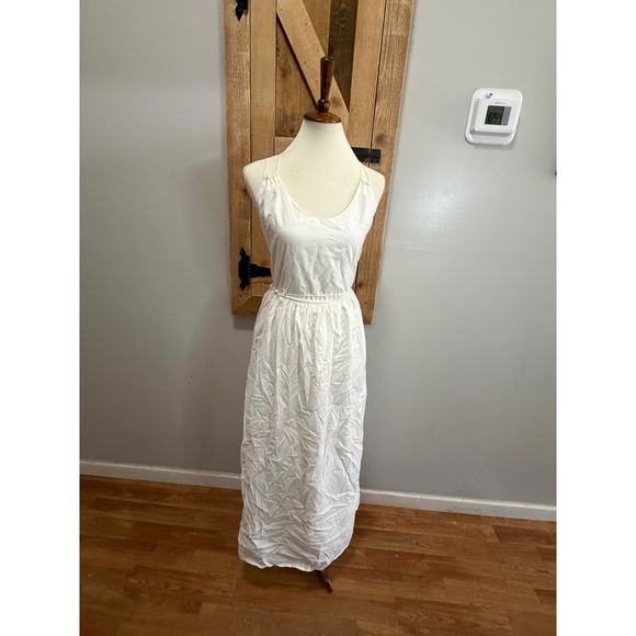 The Kooples Dresses & Skirts - The Kooples White Cotton Modal Open Back Criss Cross Maxi Dress FROB24239K EU 3
